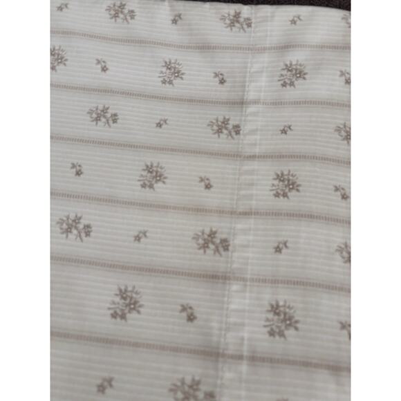 Ralph Lauren VILLANDRY FLORAL STRIPE CREAM Queen FLAT Sheet Garden RARE! - Picture 2 of 5